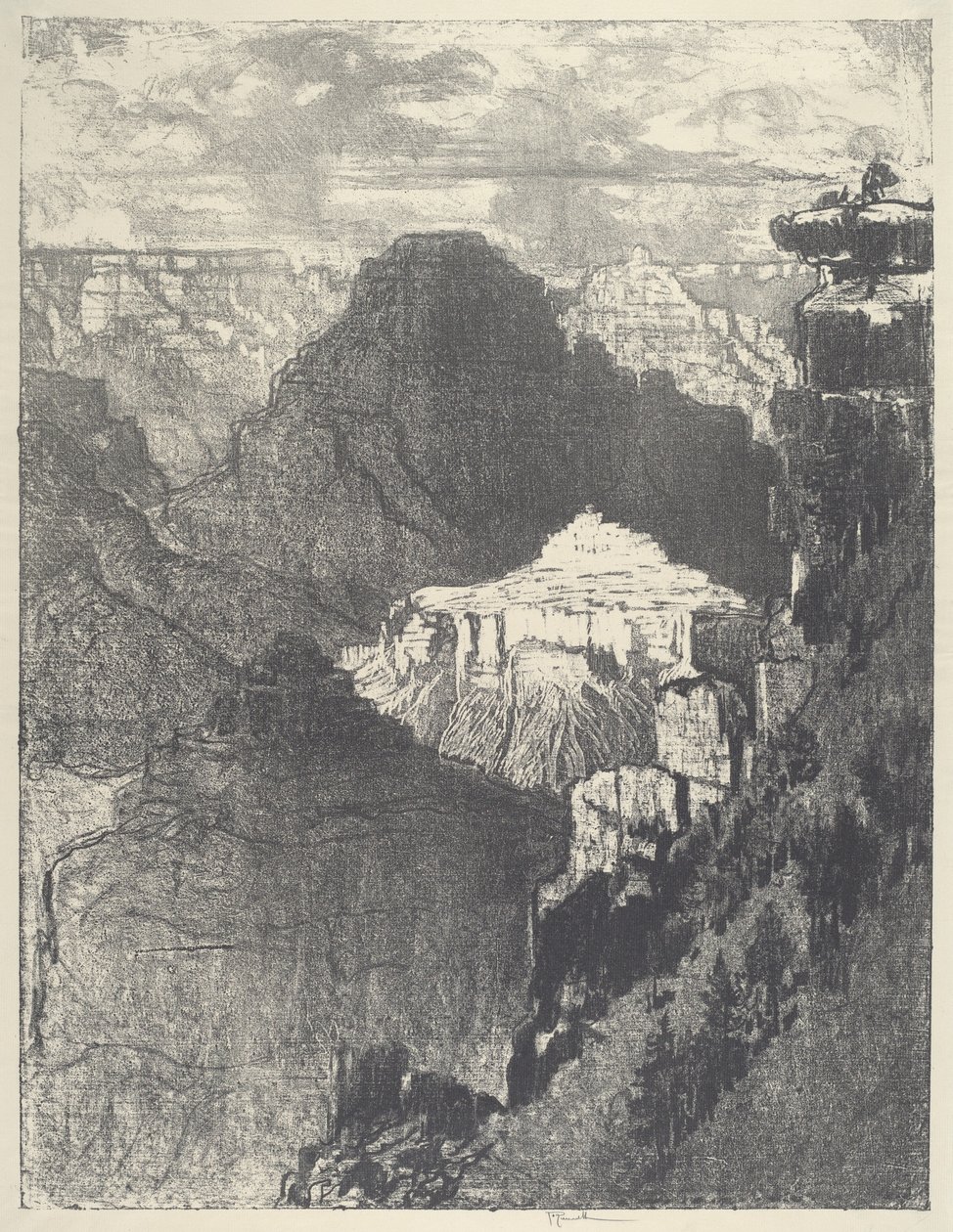 Kara Dağın Altındaki Şehir, 1912. by Joseph Pennell