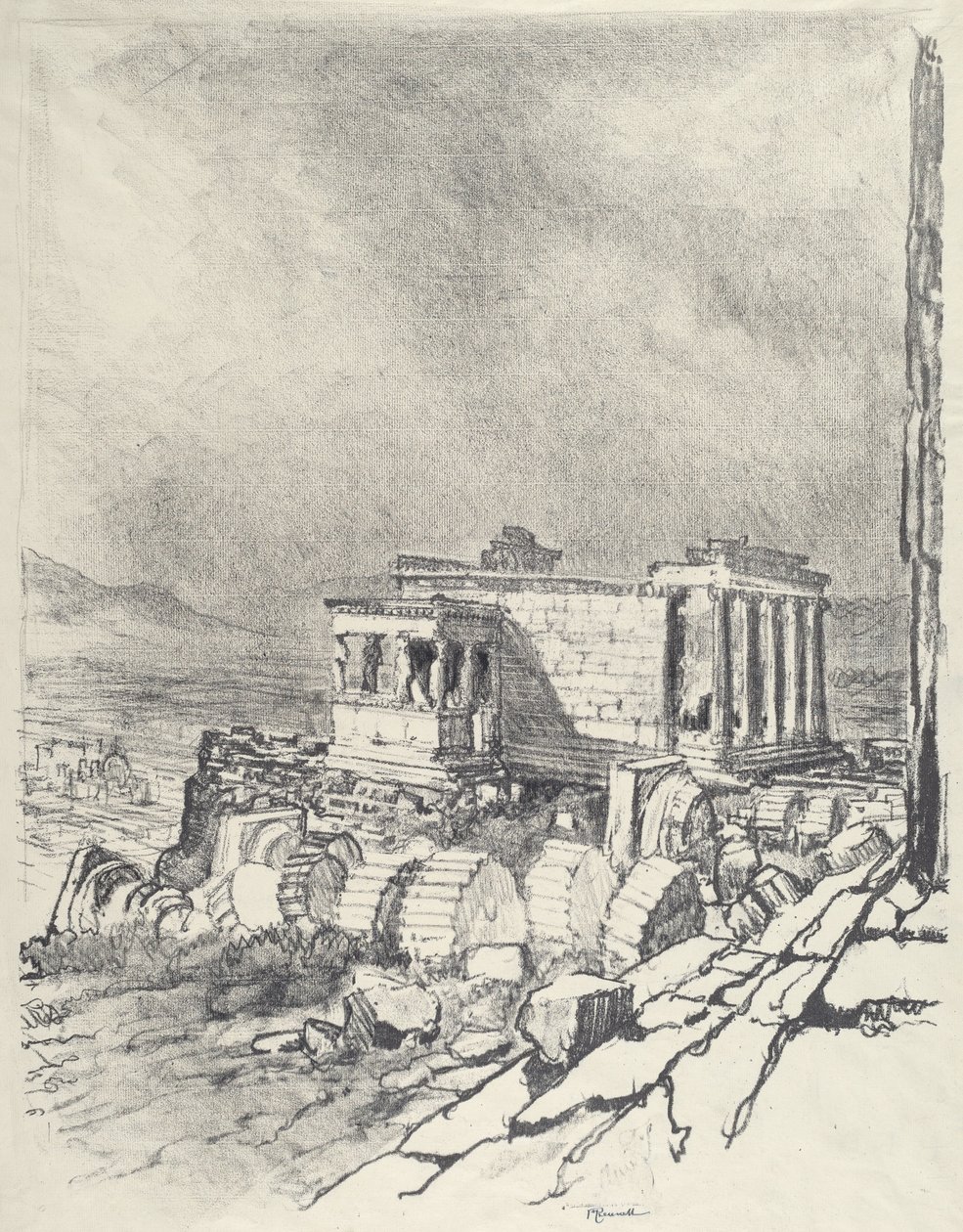 Erechtheum, 1913. by Joseph Pennell
