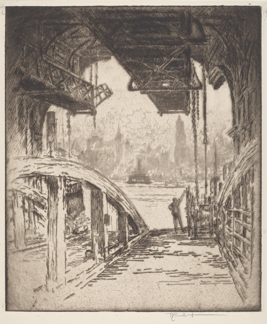 Feribot Evi by Joseph Pennell