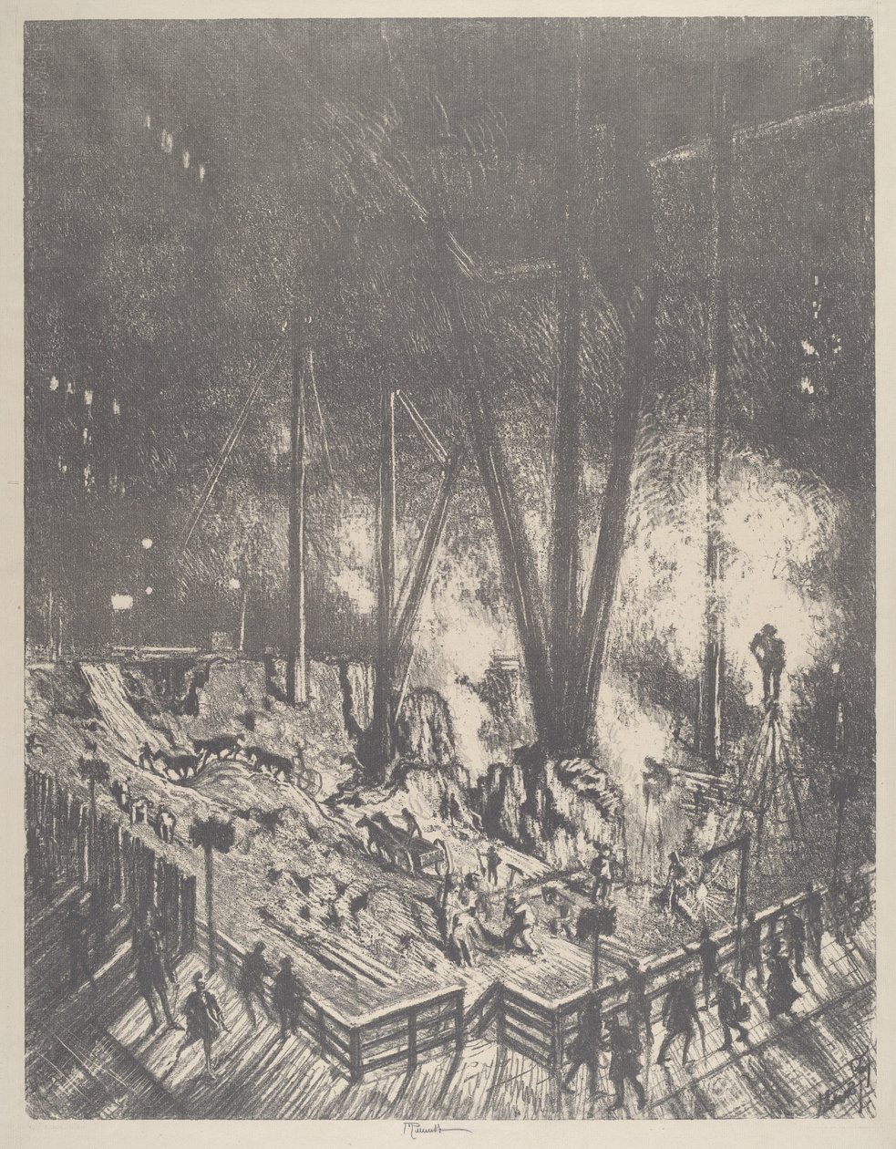Temeller, Bir Gökdelen İnşa Etmek by Joseph Pennell