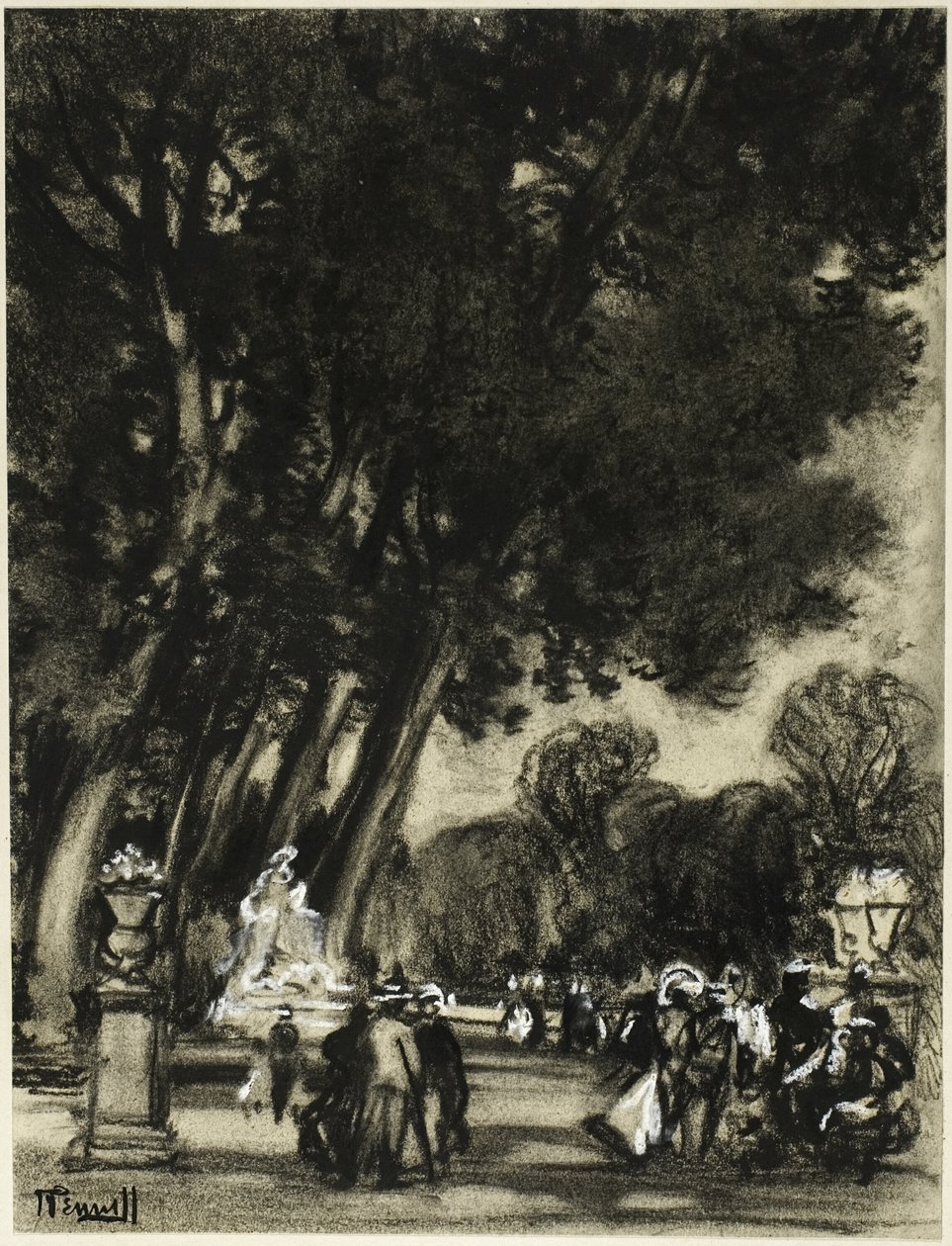 Adanın Bahçesi, Aranjuez by Joseph Pennell