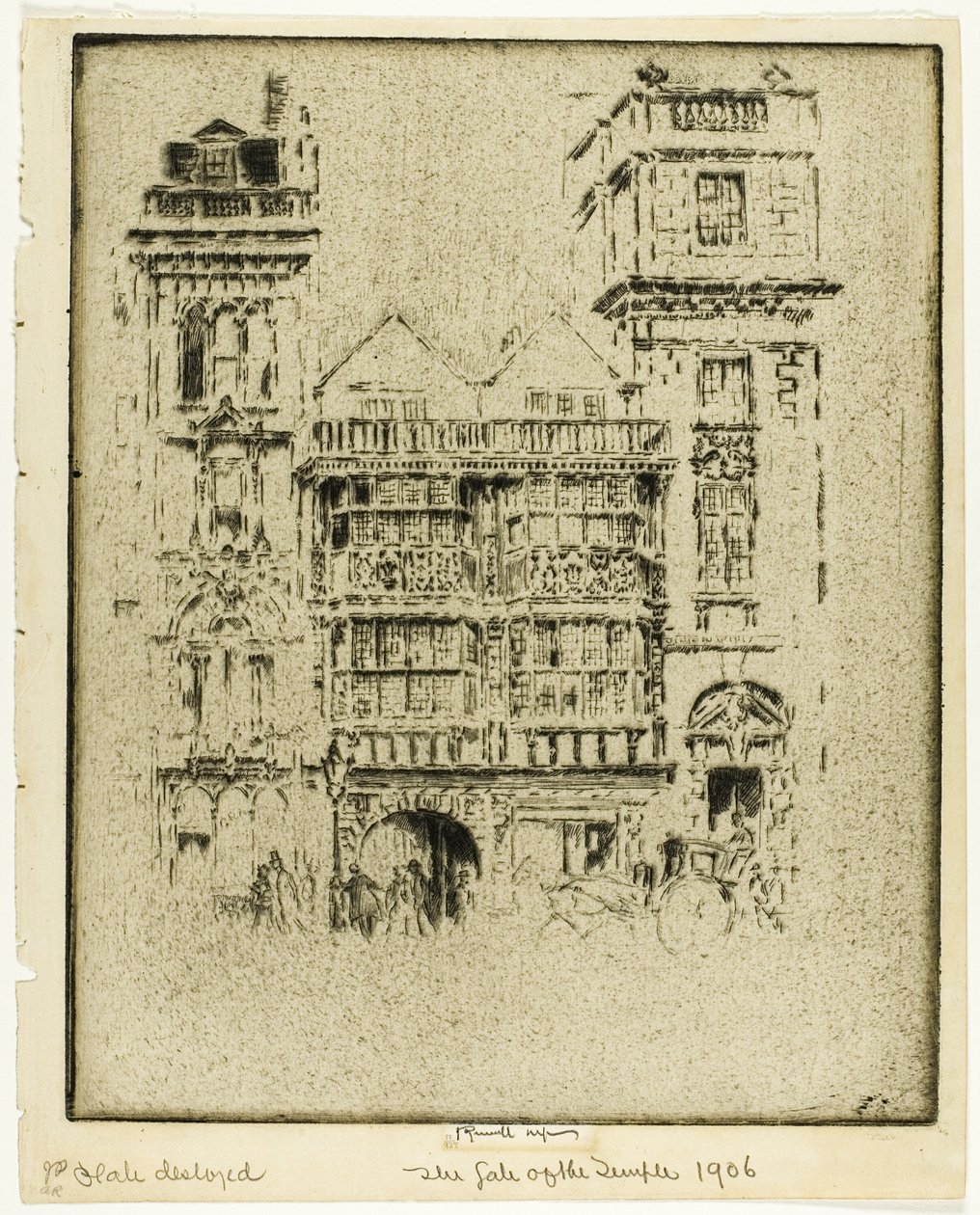 Tapınağın Kapısı by Joseph Pennell