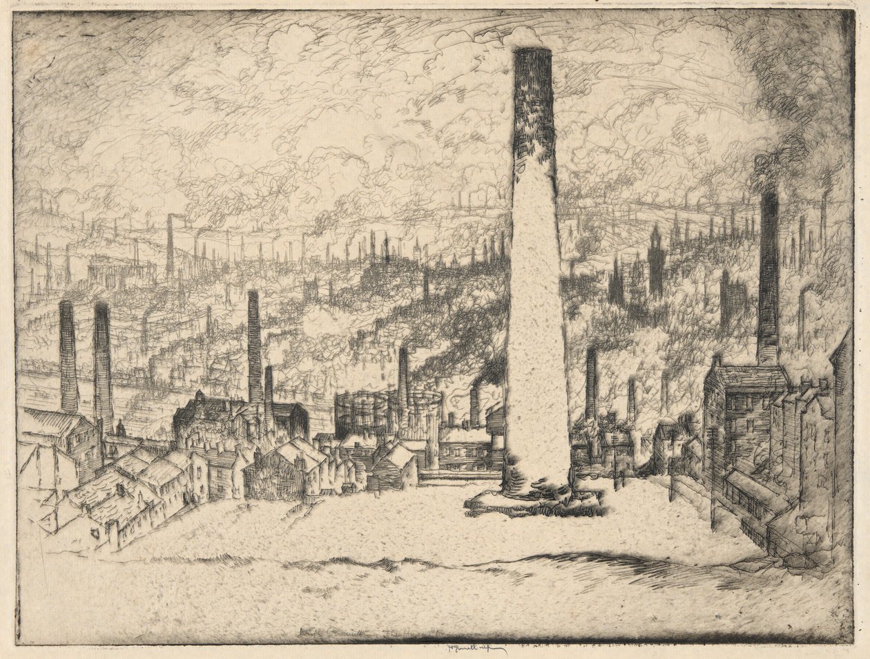 Büyük Baca, Bradford by Joseph Pennell