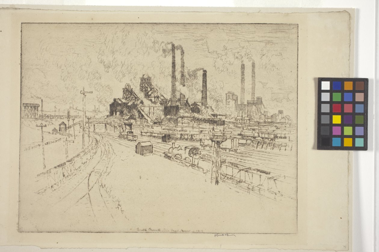 Great Main, Sheffield Yakını (gravür) by Joseph Pennell
