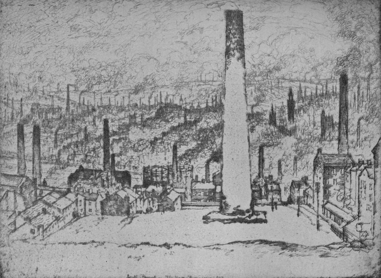Büyük Yığın, Bradford, 1909 by Joseph Pennell