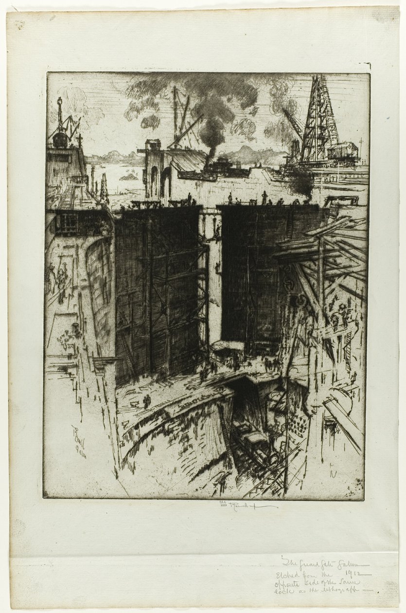 Muhafız Kapısı, Gatun Kilidi, Panama by Joseph Pennell