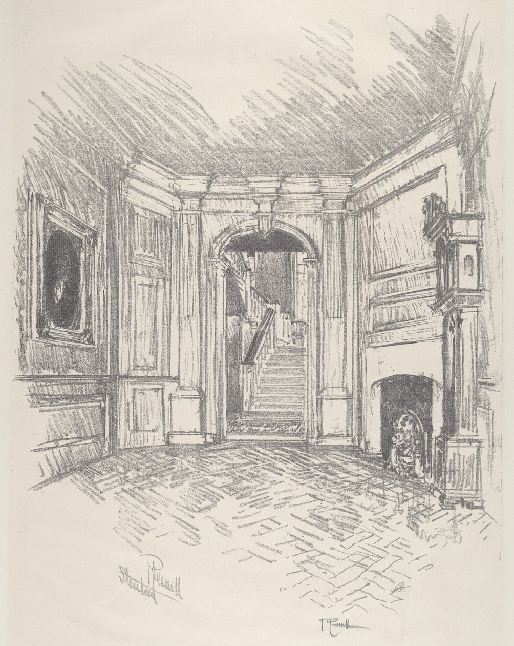 Salon, Stenton by Joseph Pennell
