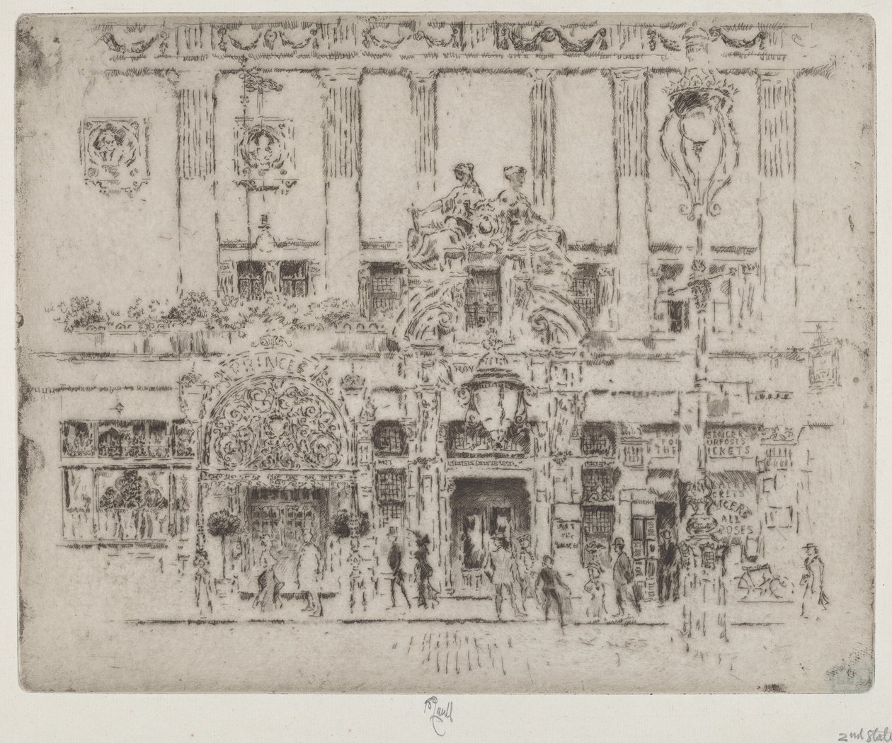 Enstitü, Piccadilly by Joseph Pennell