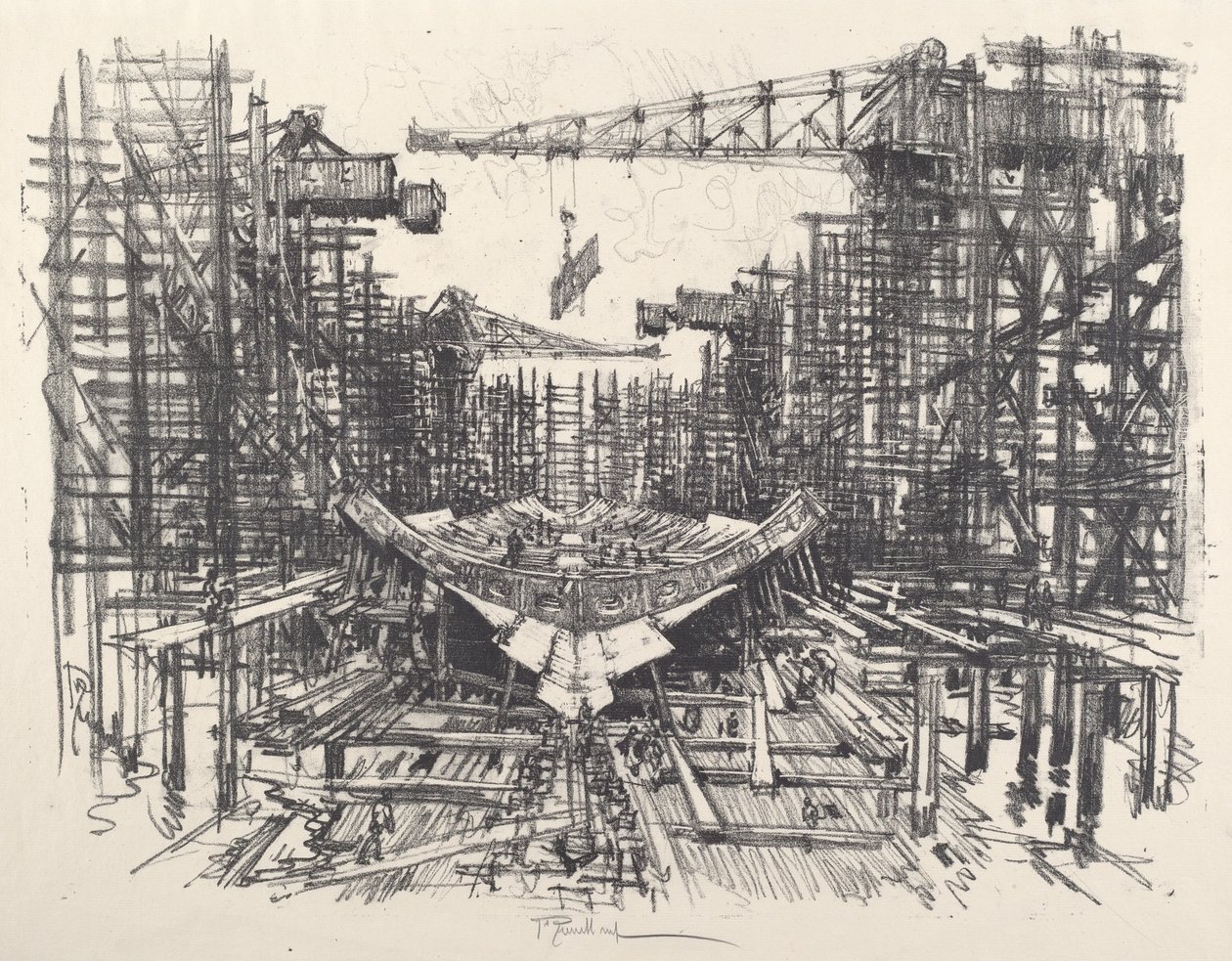 Keel, 1917. by Joseph Pennell