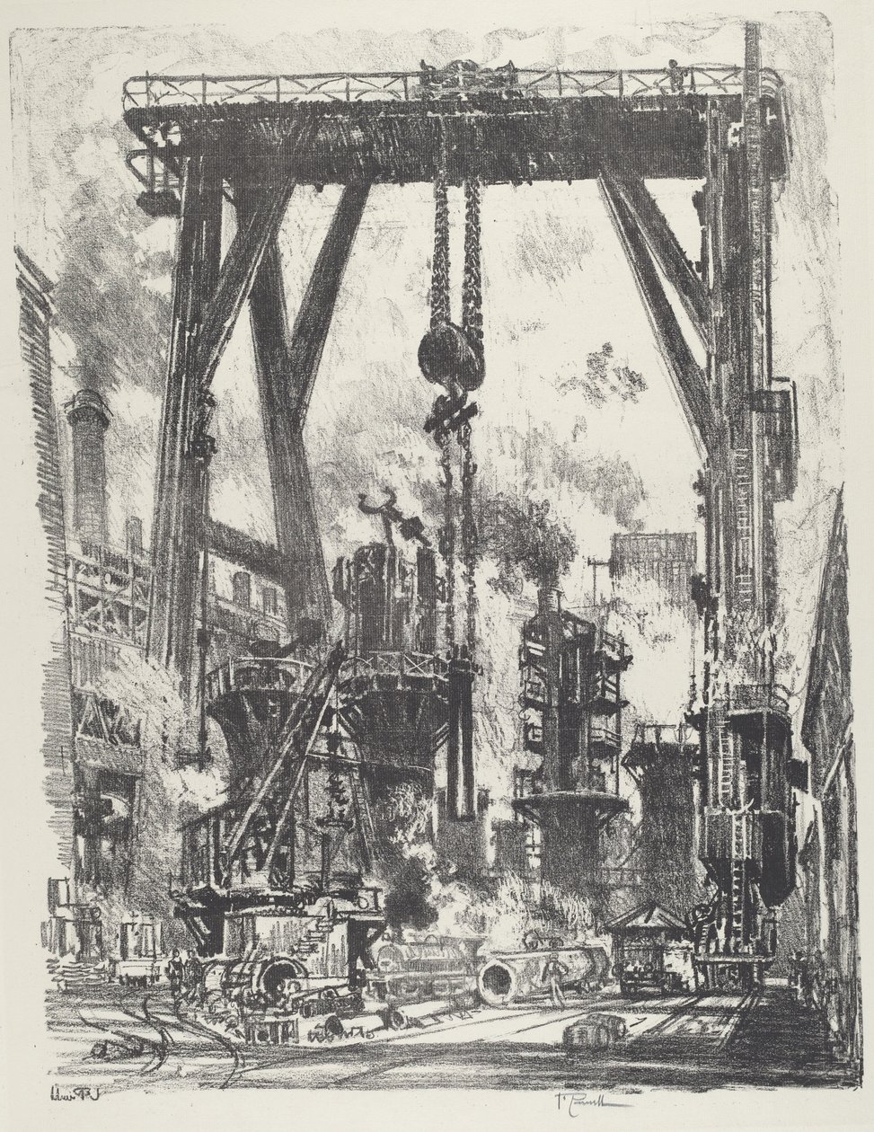 Eski Silah Çukuru, 1916. by Joseph Pennell