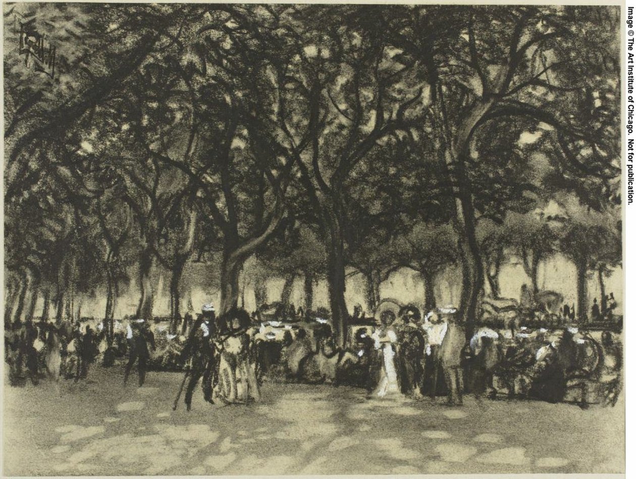 Madrid Gezinti Alanları by Joseph Pennell
