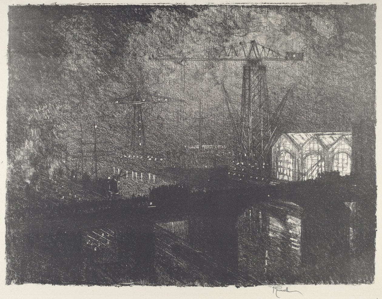 Gece Dükkanlar, Değişen Vardiyalar by Joseph Pennell