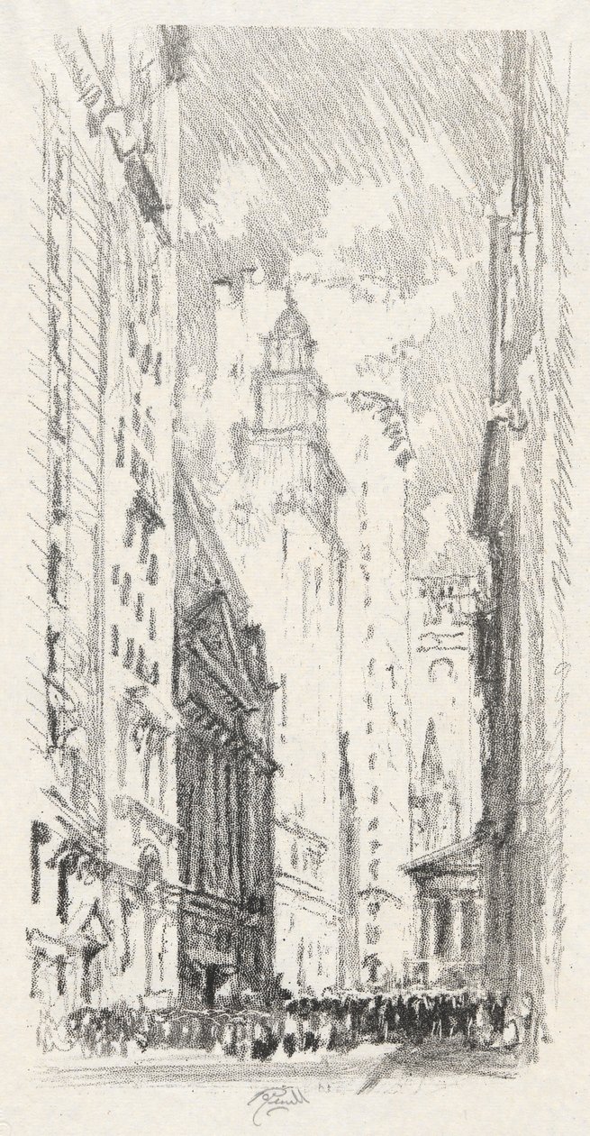 The Stock Exchange, Iconophile Club Koleksiyonunda 4. Sırada by Joseph Pennell
