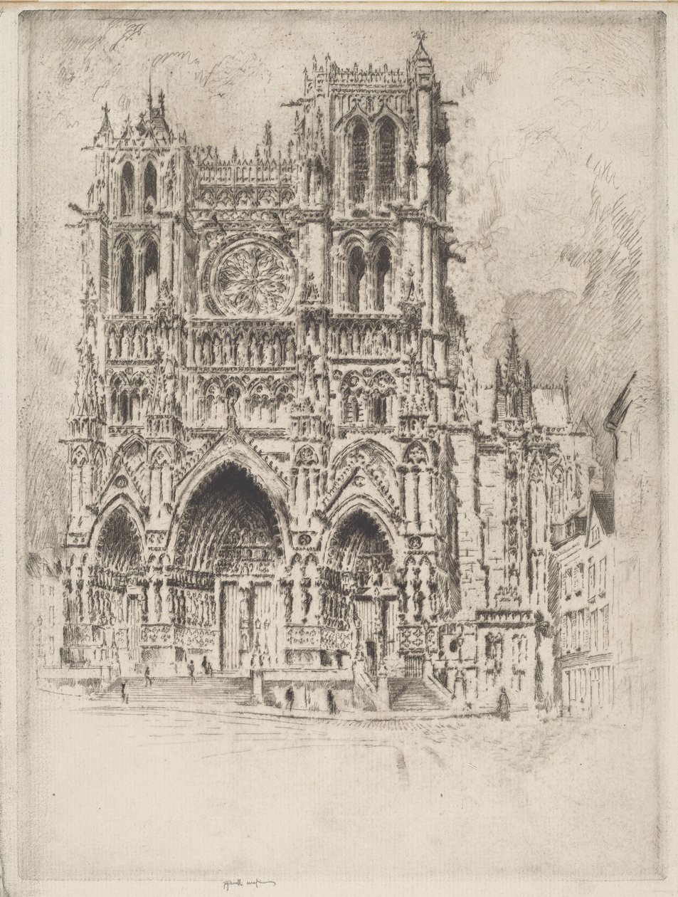 Batı Cephesi, Amiens by Joseph Pennell