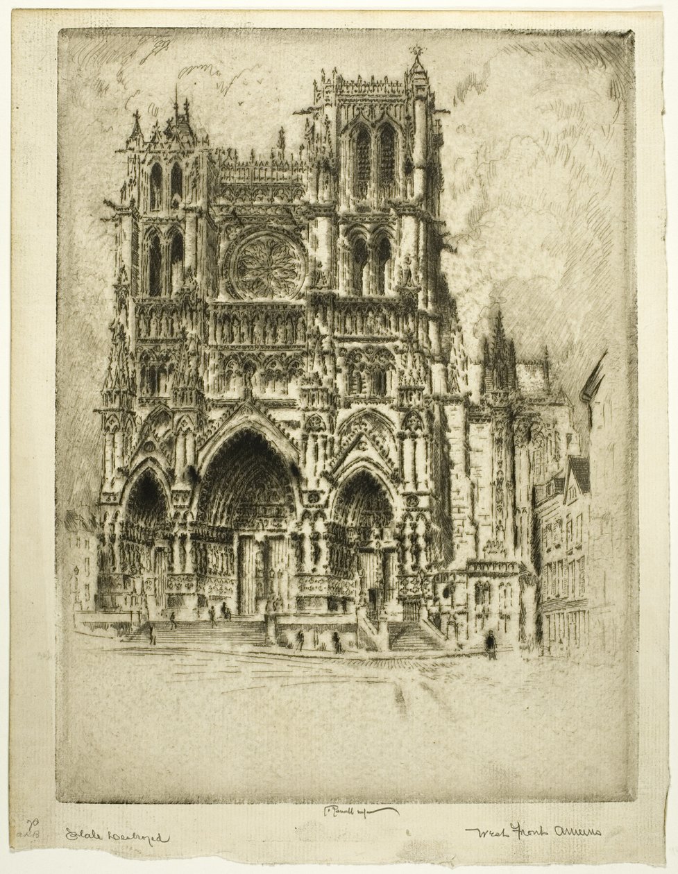 Batı Cephesi, Amiens by Joseph Pennell