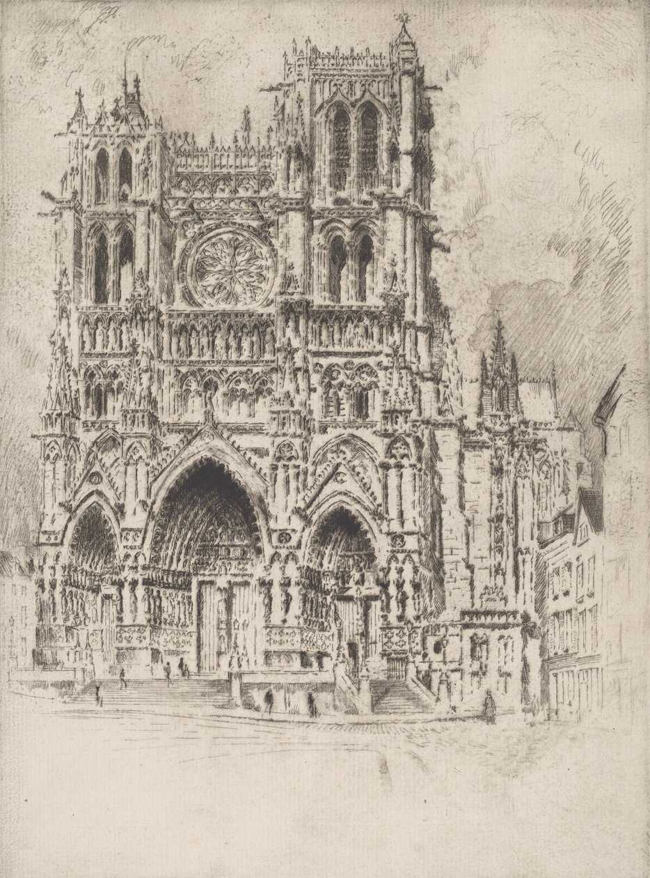 Batı Cephesi, Amiens, 1907. by Joseph Pennell