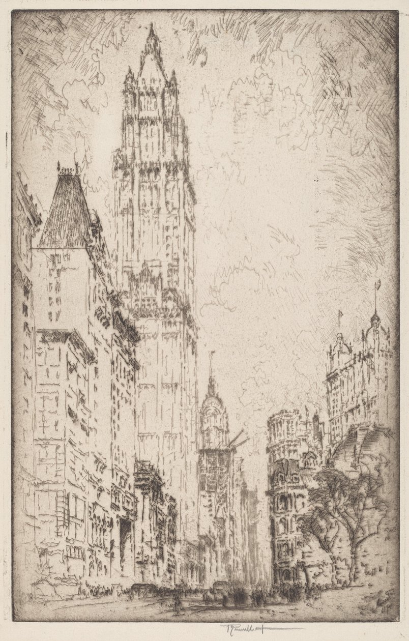 Woolworth Binası by Joseph Pennell