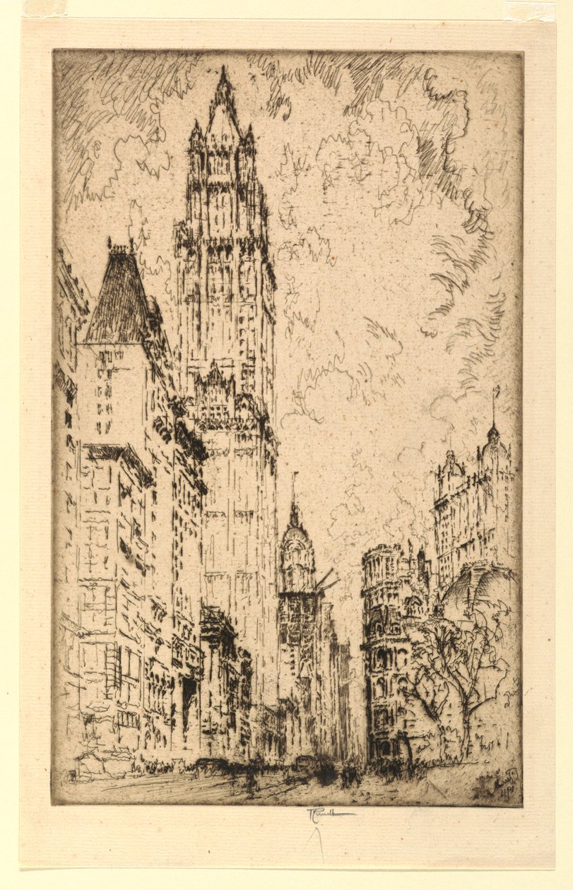 Woolworth Binası by Joseph Pennell