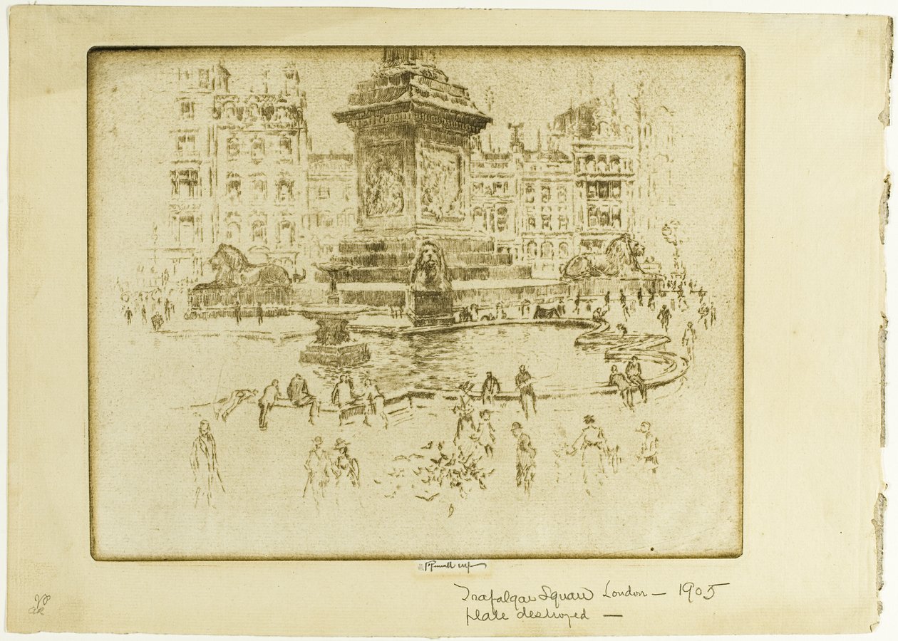Trafalgar Meydanı by Joseph Pennell