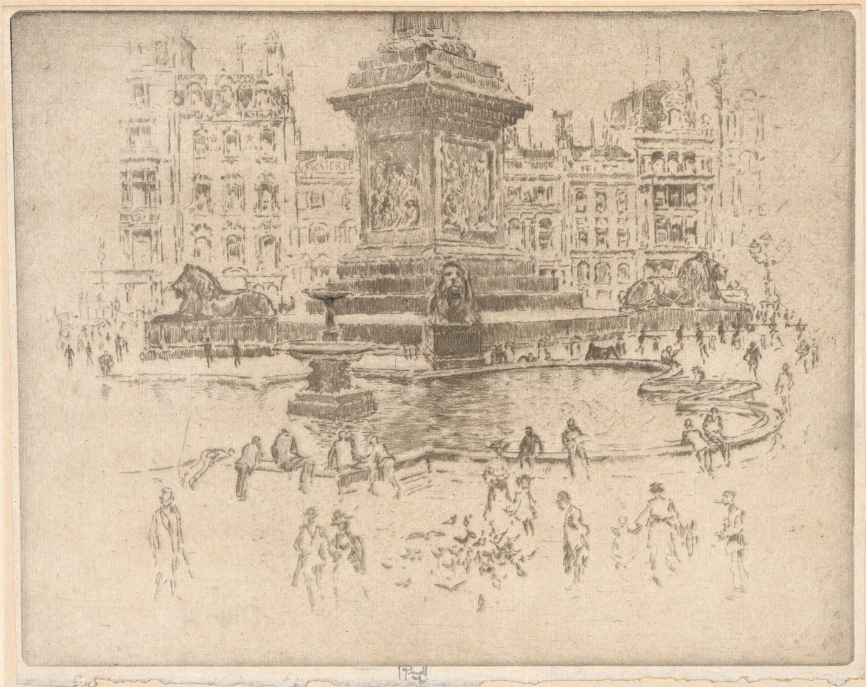 Trafalgar Meydanı by Joseph Pennell