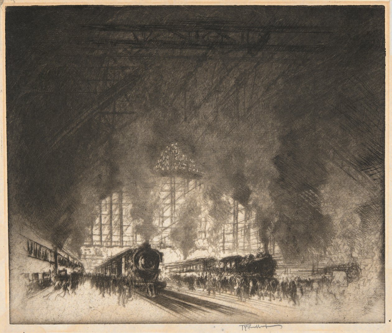 Gelen Trenler ve Giden Trenler by Joseph Pennell