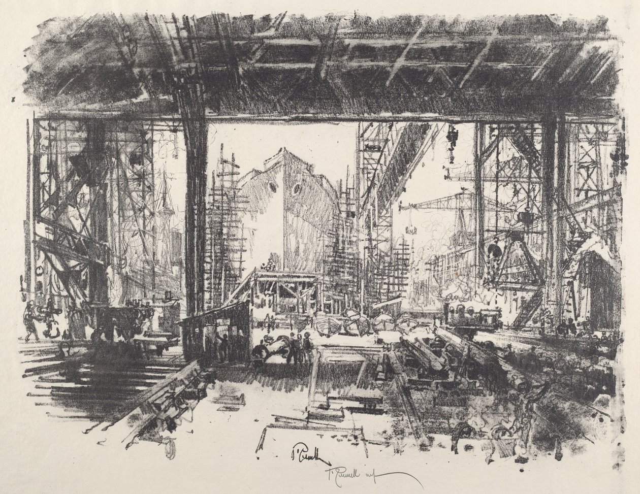 Kulübenin Altında, 1917. by Joseph Pennell