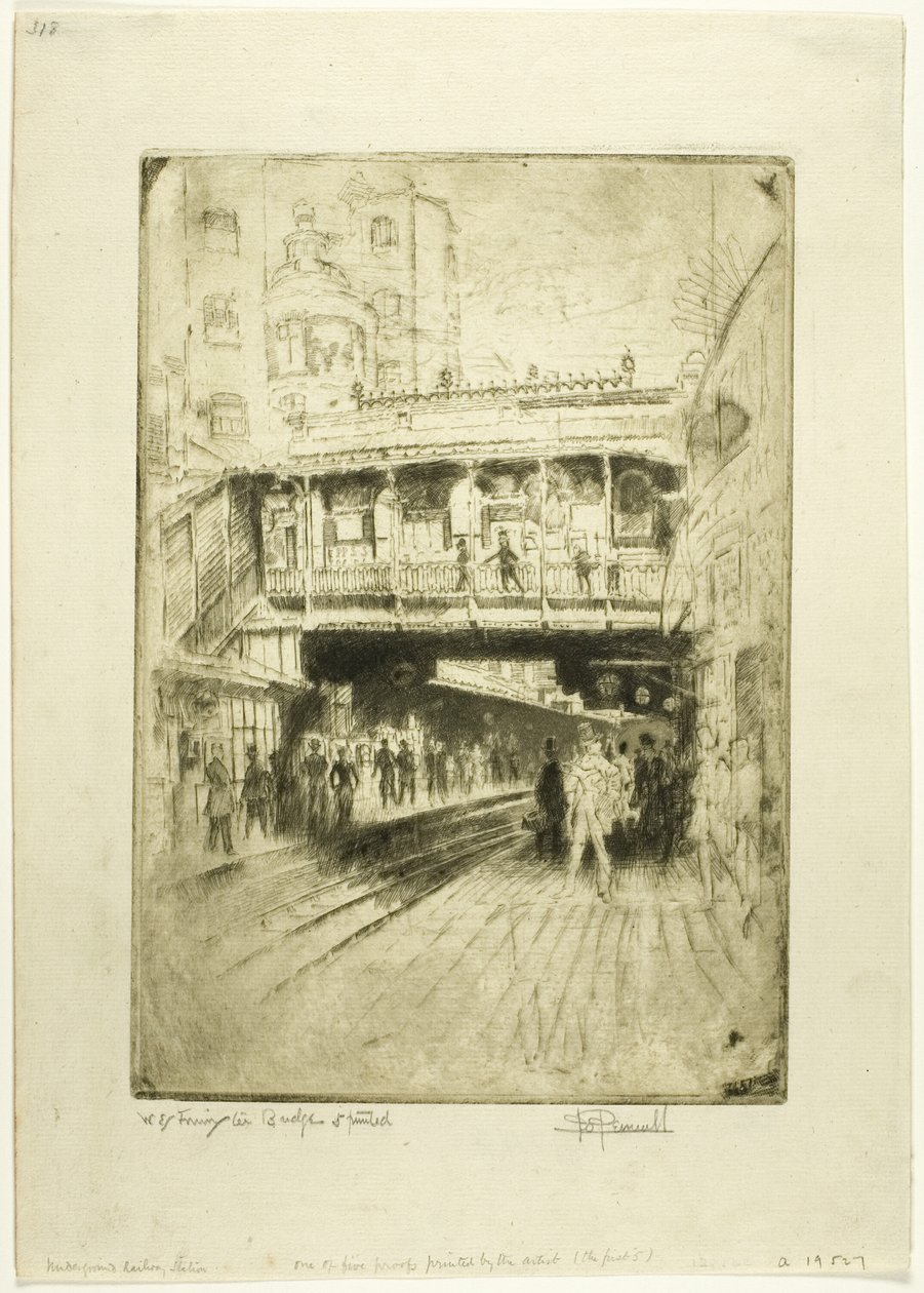 Westminster Köprüsü İstasyonu by Joseph Pennell
