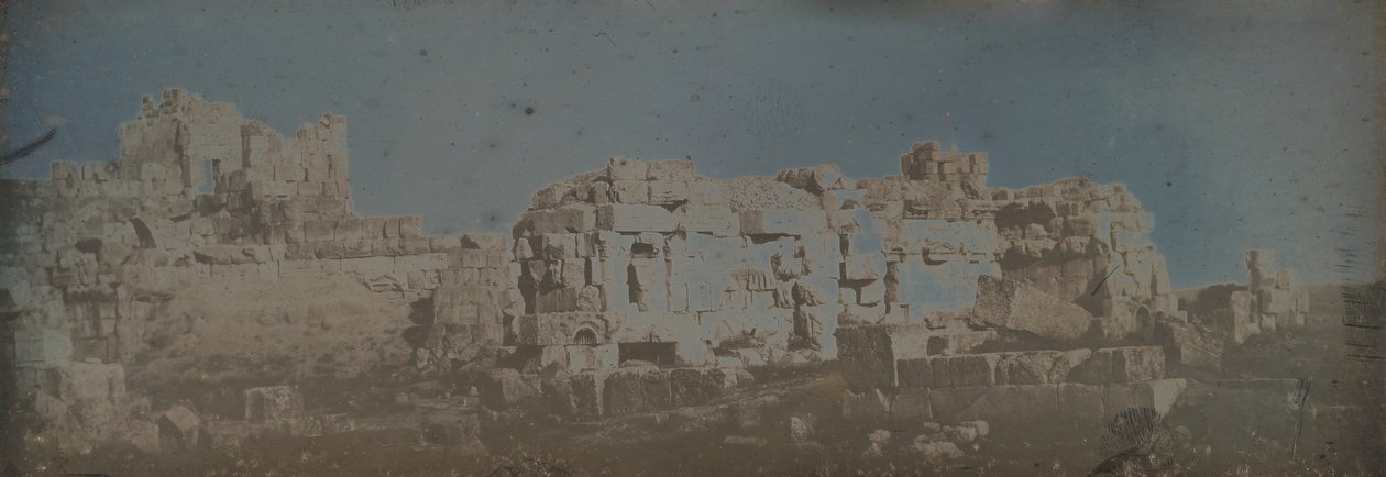 Altıgen Mahkeme, Jüpiter Tapınağı, Baalbek, 1843. by Joseph Philibert Girault De Prangey