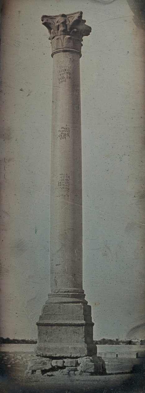 Pompey Sütunu, İskenderiye, 1842. by Joseph Philibert Girault De Prangey