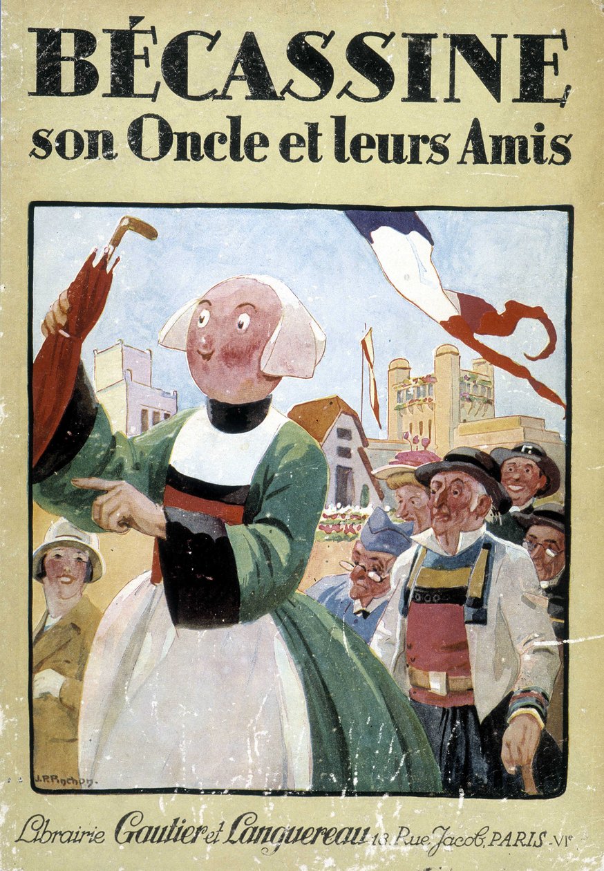 "Becassine, son uncle et leurs amis" kitabının kapağı, editions gautier Langereau (1926). by Joseph Porphyre Pinchon