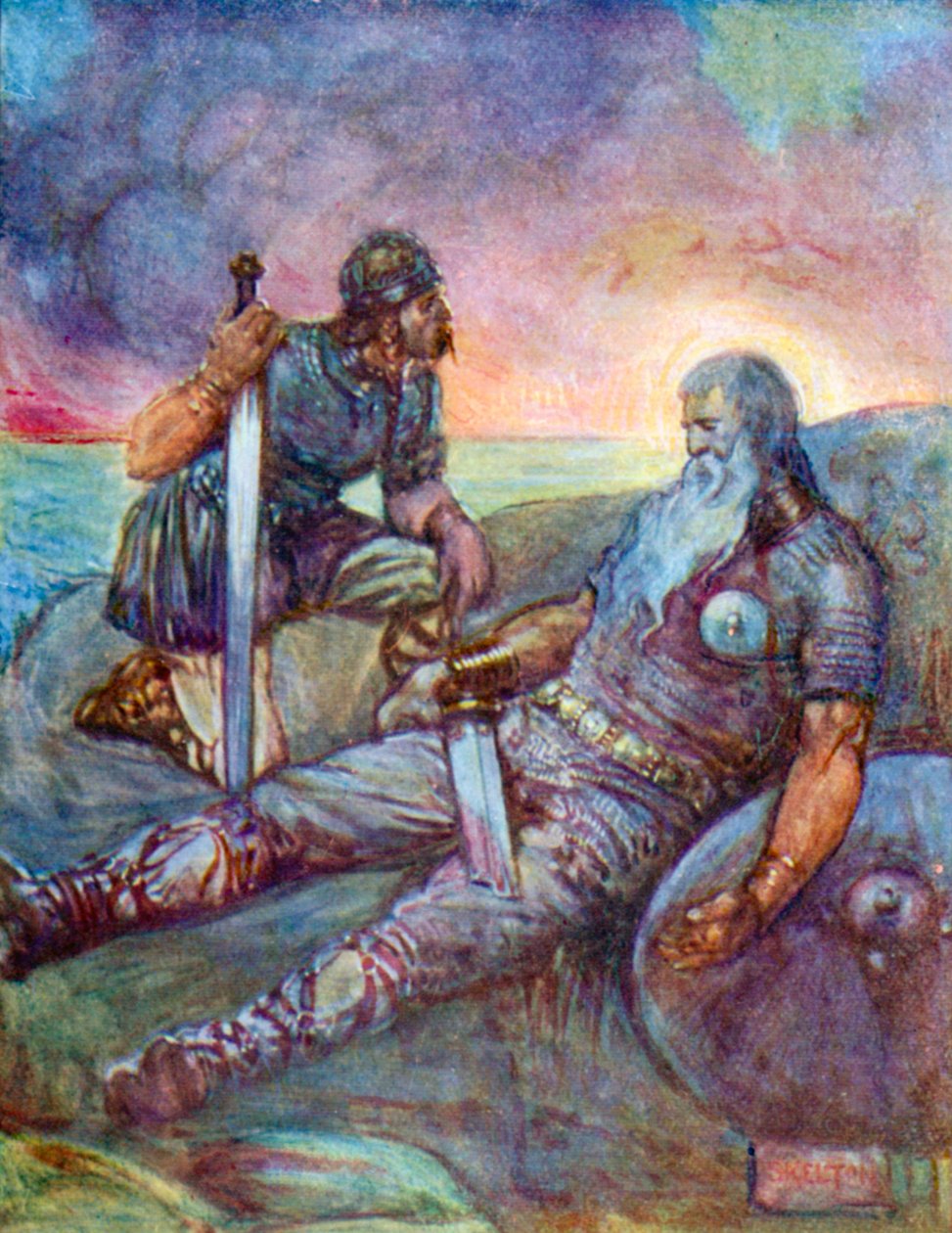 Bu dünyadaki sevinçli günlerinin geride kaldığını biliyordu (renkli taş baskı) by Joseph Ratcliffe (after) Skelton