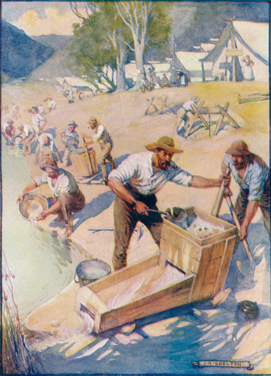 Tüm Gün Boyunca Kazmanın Sesi ve Beşiğin Gürültüsü Duyuldu, c1908, c1920. by Joseph Ratcliffe Skelton