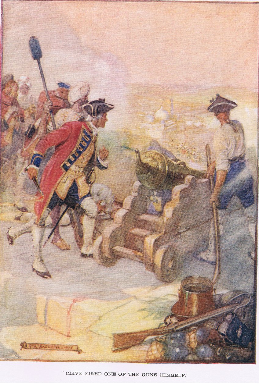 Clive silahlardan birini kendisi ateşledi by Joseph Ratcliffe Skelton