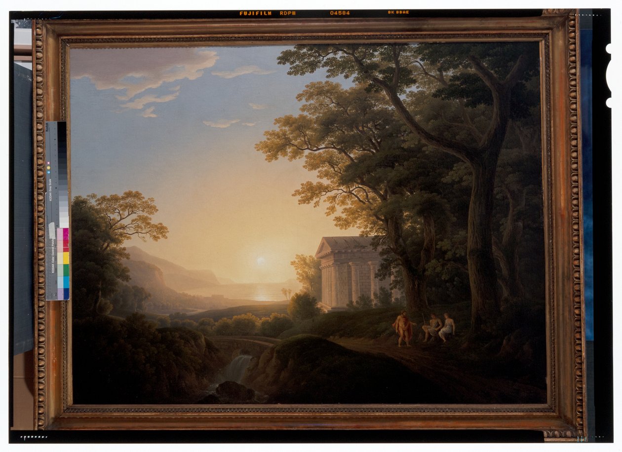 Tapınakla İdeal Bir Manzara by Joseph Rebell