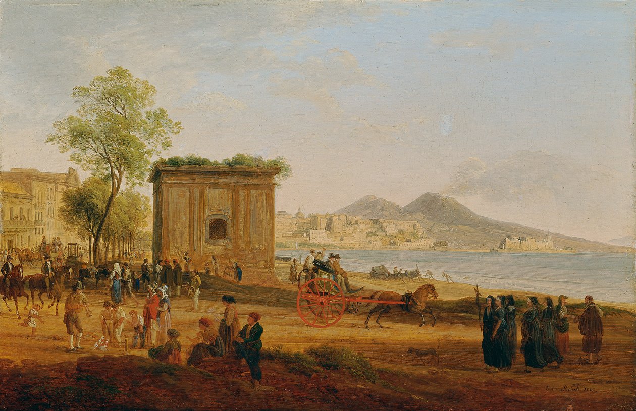Popüler yaşamdan sahnelerle Napoli Körfezi by Joseph Rebell