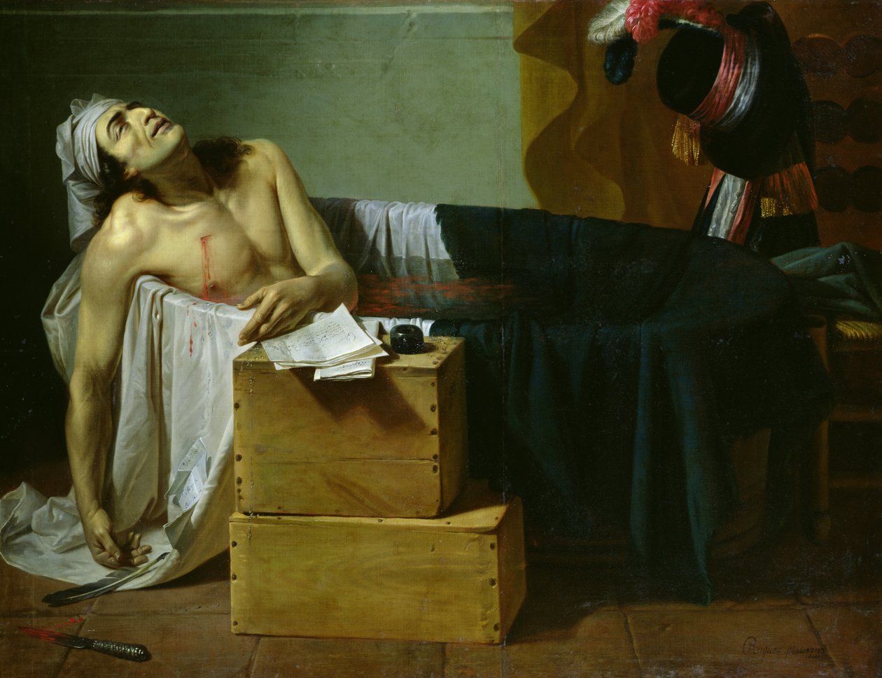 The Death of Marat, 1793  by Joseph Roques