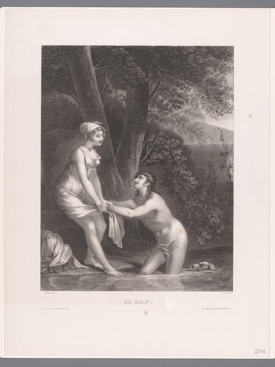 Daphnis ve Chloe banyo Le Bain (nesne üzerindeki başlık) by Joseph Rose Lemercier
