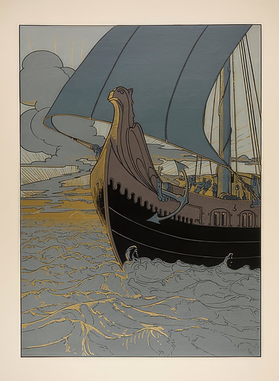 İllüstrasyon. Nibelungen. 1898-1901 by Joseph Sattler