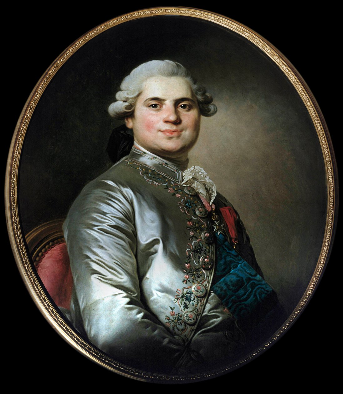 Louis XVIII olan Provence Kontunun (1755-1824) portresi - Joseph Siffred Duplessis (1725-1802) tarafından yapılan boyama (Joseph-Siffred, Joseph Siffrede, Joseph-Siffrede, Joseph Siffrein, Joseph-Siffrein) by Joseph Siffred Duplessis