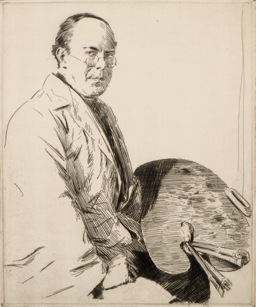 Otoportre, 20. yüzyıl (gravür) by Joseph Simpson