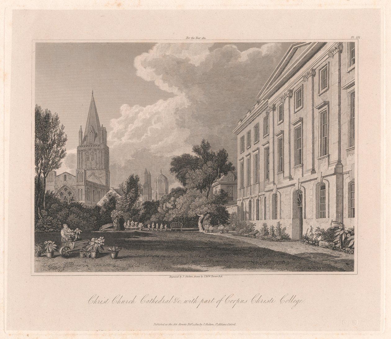 Christ Church Katedrali ve Corpus Christi Koleji'nin Bir Parçası by Joseph Skelton