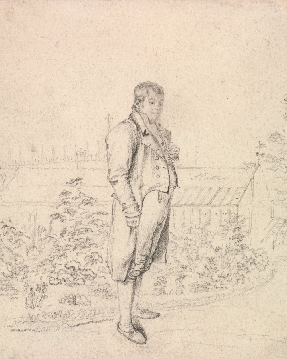 Bir Bahçede Sir Walter Scott'ın Bir Taslağı by Joseph Slater