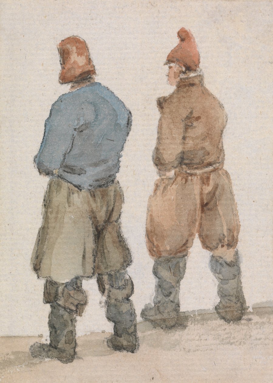 Arkadan Görülen İki Balıkçı by Joseph Stannard
