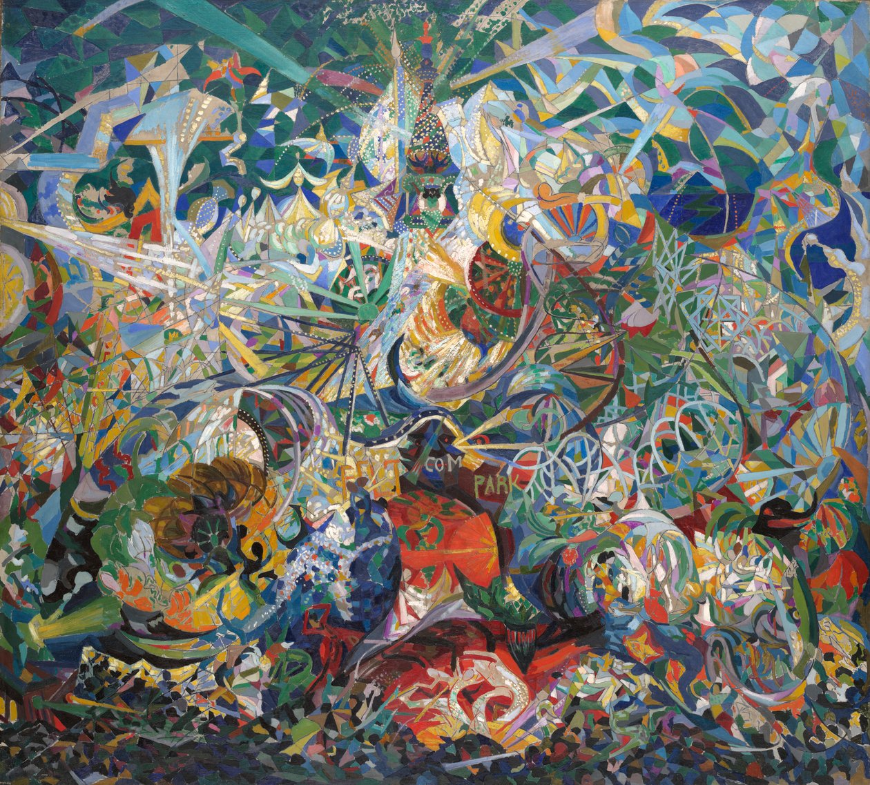 Işıklar Savaşı, Coney Adası, Mardi Gras by Joseph Stella