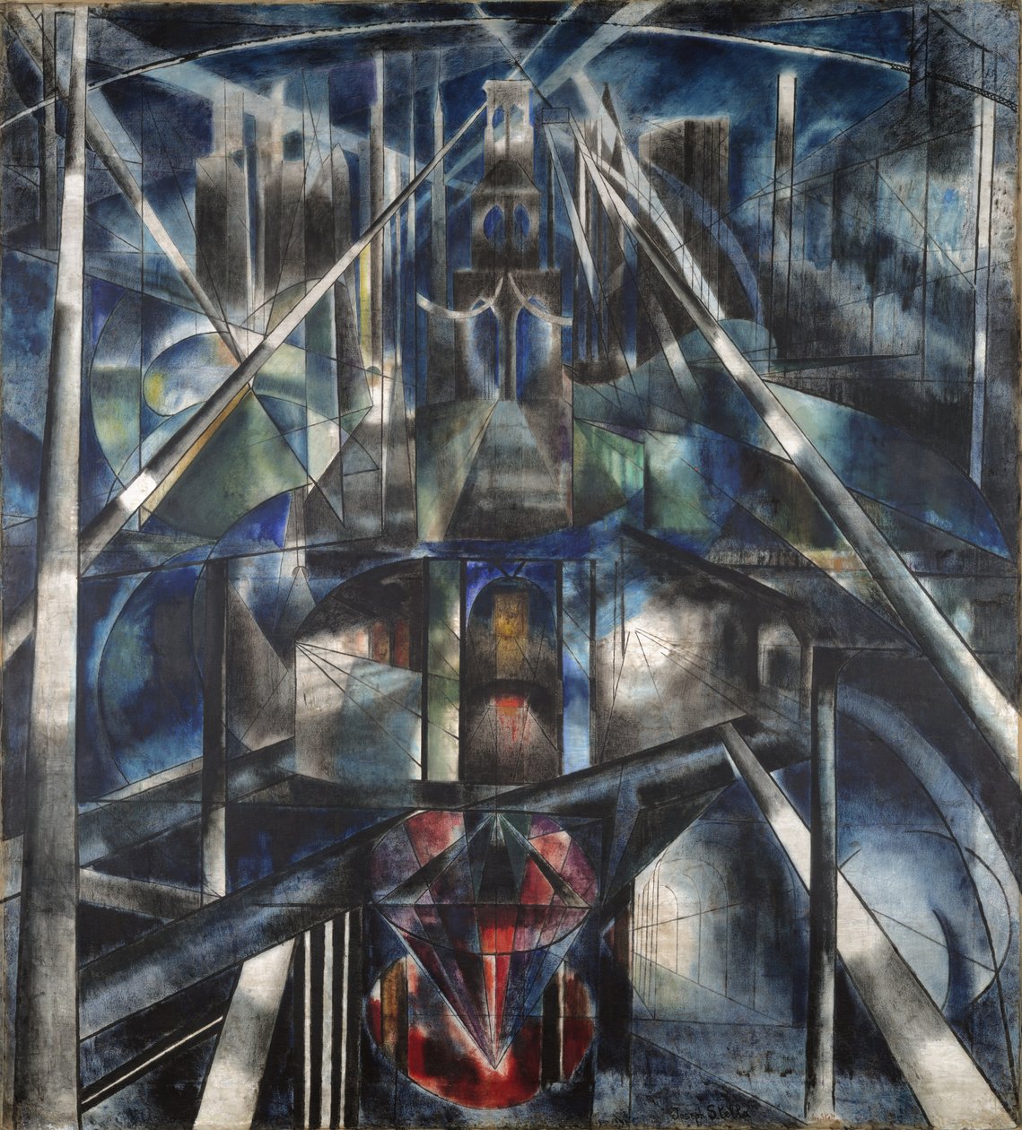 Brooklyn Köprüsü by Joseph Stella