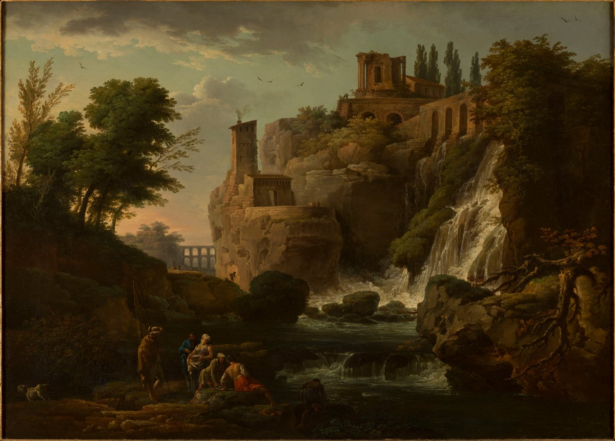 Fransızca: Les Cascatelles de Tivoli Tivoli Manzarası by Joseph Vernet