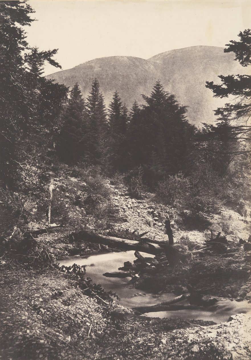 Demoiselles şelalesinin torrenti, Bagnères de Luchon., 1853. by Joseph Vigier