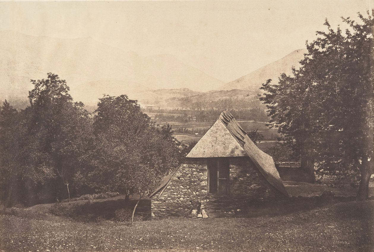 Despourreins çiftliğinin yakınındaki Argelès vadisi. Saint-Sauveur, 1853. by Joseph Vigier