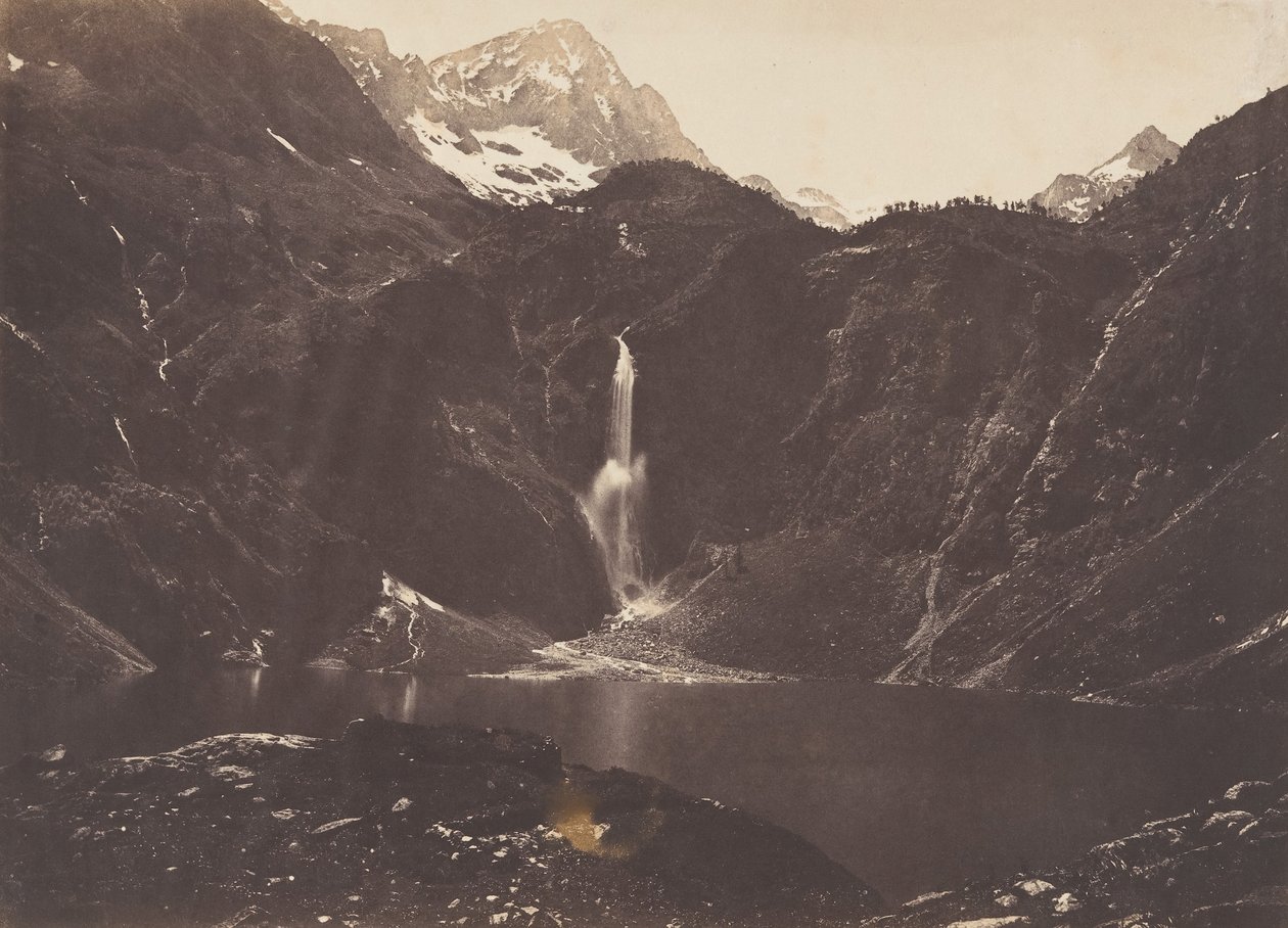 Oo Gölü veya Seculejo manzarası, Bagnère de Luchon, 1853. by Joseph Vigier