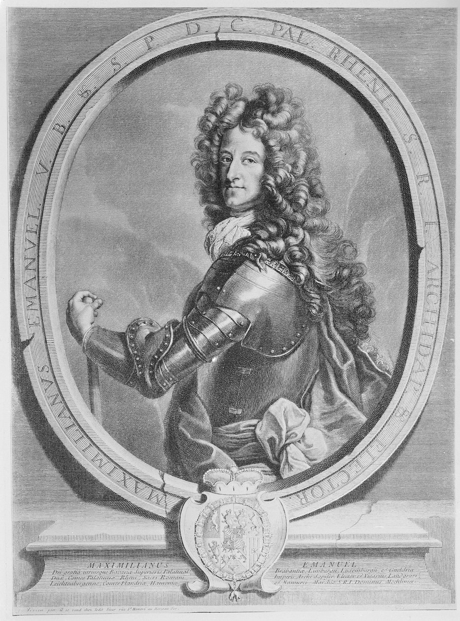 Maximilian II Emanuel, Bavyera Seçmeni, Cornelis Vermeulen tarafından oyulmuş (gravür) by Joseph Vivien